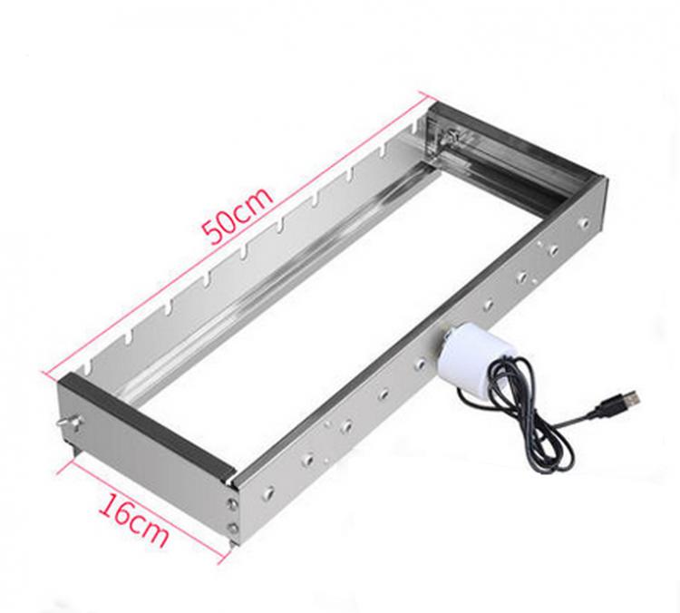 all in one place חצר וגינה Stainless Steel Automatic Flipping Barbecue Grill  Adjustable width tumbling skewers machine Outdoor Portable