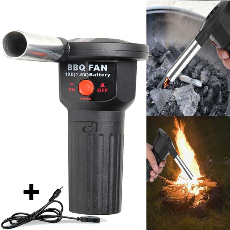all in one place חצר וגינה BBQ Fan USB Portable Barbeque Air Blower for Outdoor Barbecue Fire Bellow Camping and Hiking Picnic Without Battery 5V