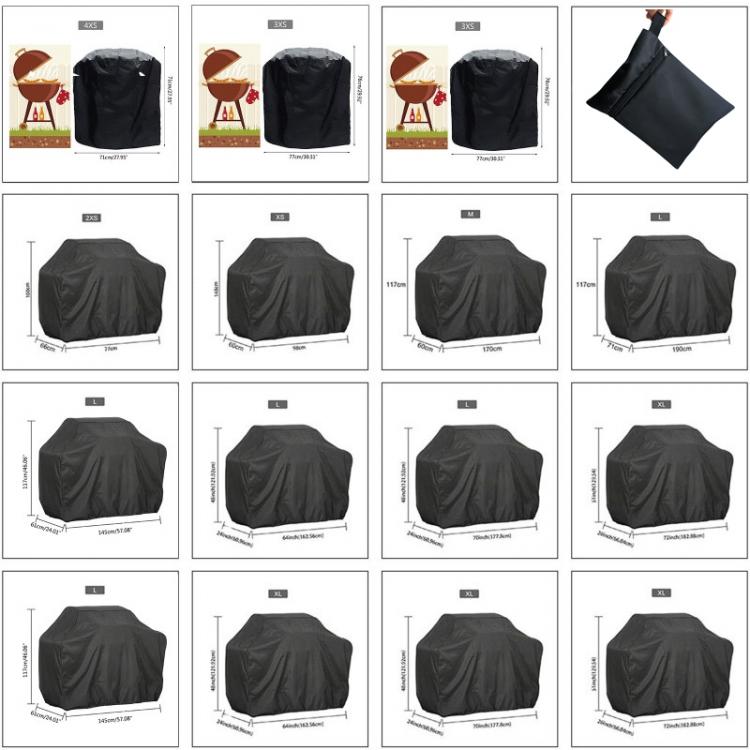 all in one place חצר וגינה 1PC 190T/210D BBQ Cover Anti-Dust Waterproof Weber Heavy Duty Charbroil Grill Cover Rain Protective Barbecue Cover Round