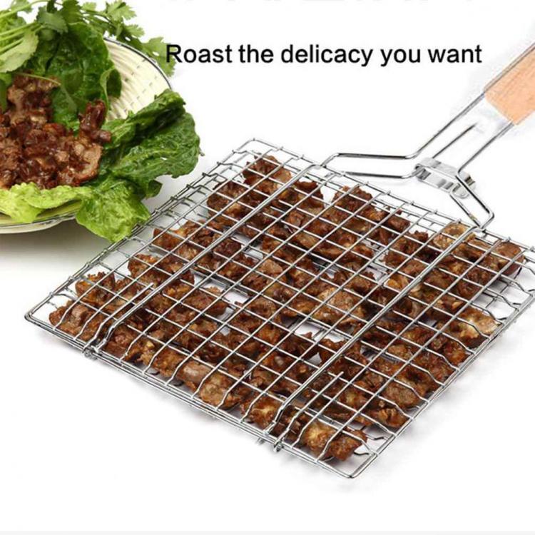all in one place חצר וגינה Grilling Basket Non-stick Grilling Basket BBQ Barbecue Grill Steak Net Party Meat Picnic Tool Supplies BBQ Mesh For Vegetab N9N4