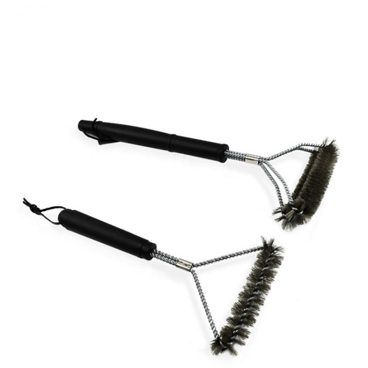 all in one place חצר וגינה Kitchen Accessories BBQ Grill Barbecue Kit Cleaning Brush Stainless Steel Cooking Tools Wire Bristles Triangle Cleaning Brushes