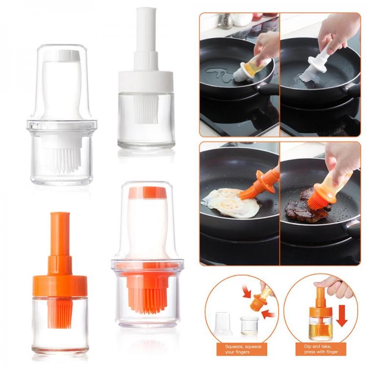 all in one place חצר וגינה Barbecue Brush High Temperature Oil Brush Food Grade Silicone Baking Cooking BBQ Tools Barbecue Oil Bottle Brush