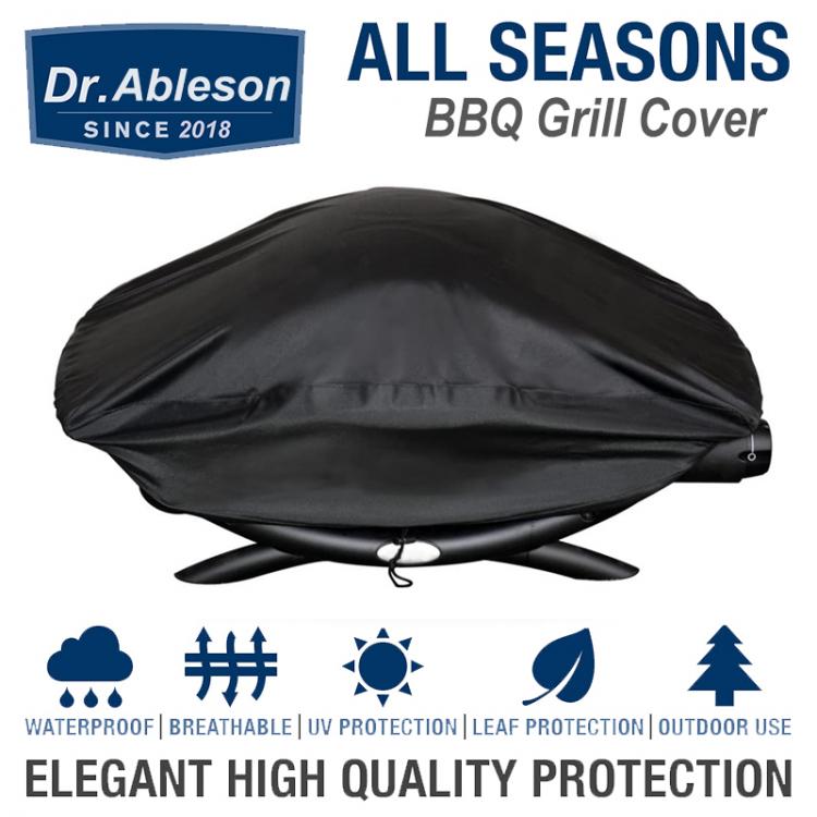 all in one place חצר וגינה 210D Oxford Cloth BBQ Grill Waterproof Dust Cover For Q100/1000 Series Weber 7110 BBQ Grill 67x44x32cm