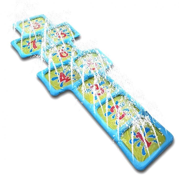 all in one place חצר וגינה Hopscotch Game Inflatable Pad Fountain Swimming Pool Indoor Sprinkler Toddler Water Game Play Center for Kids Portable