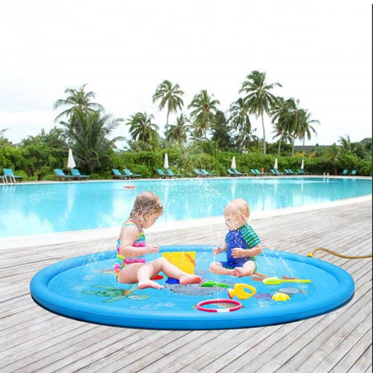 all in one place חצר וגינה Hot 170cm Kids Inflatable Water Spray Pad Round Water Splash Play Pool Playing Sprinkler Mat Yard Outdoor Fun PVC Swimming Pools