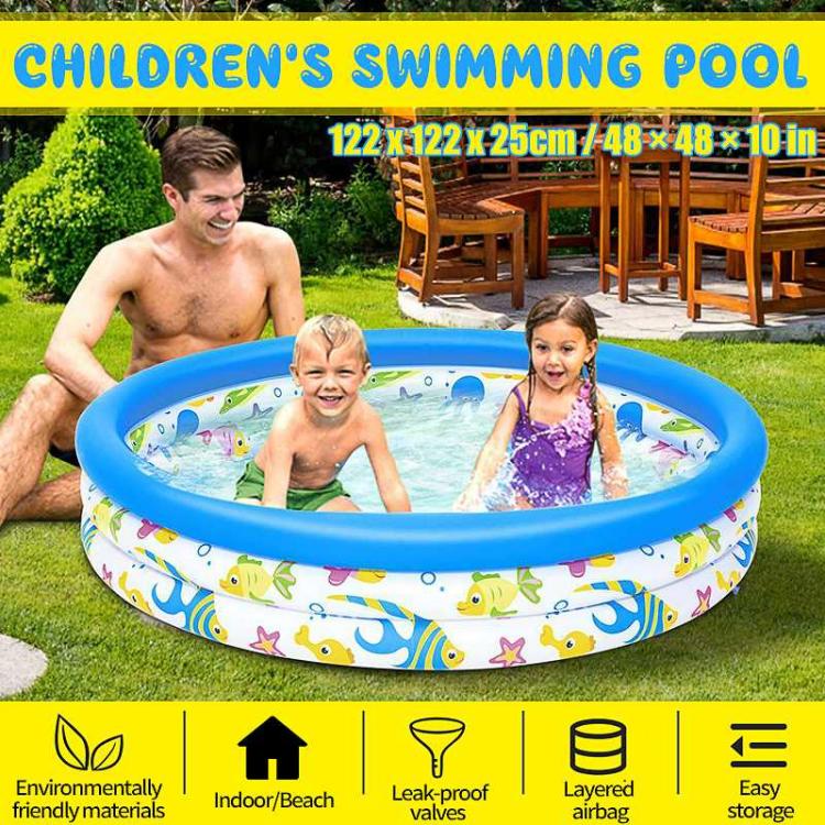all in one place חצר וגינה 244*51cm Play Ball Pool Baby Swimming Pool Child Summer Kid Water Toys Inflatable Bath Tub Round Lovely Animal Printed Bottom