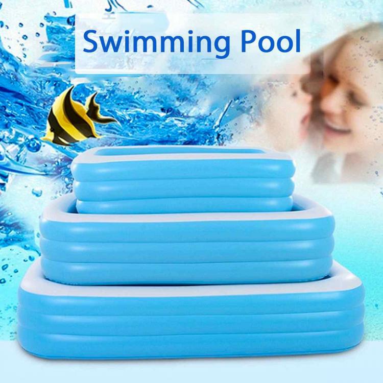 all in one place חצר וגינה 110-150cm Inflatable Swimming Pool Square Kids Children's Home Use Paddling Pool Portable Foldable Children Baby Bathing Tub