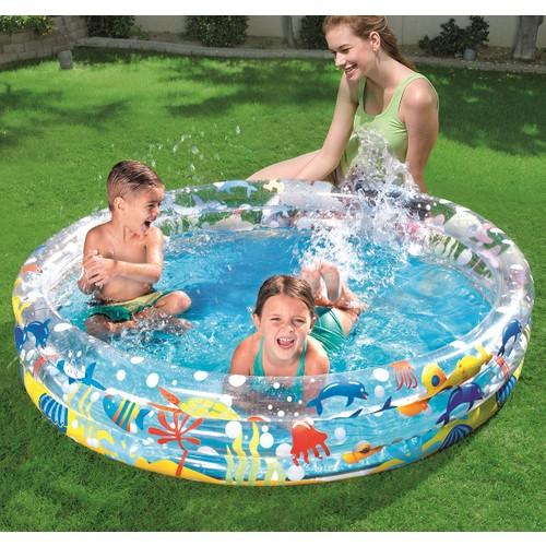 all in one place חצר וגינה Bestway 51004 3 Ring Beach Medium Pattern Pool (152*30 Cm)