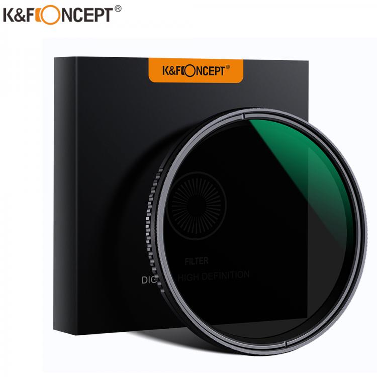 all in one place מצלמות ונלווים K&F Concept ND8-ND2000 ND Filter Camera Lense Variable Neutral Density Multi-Resistant Coating 49mm 52mm 58mm 62mm 67mm 77mm