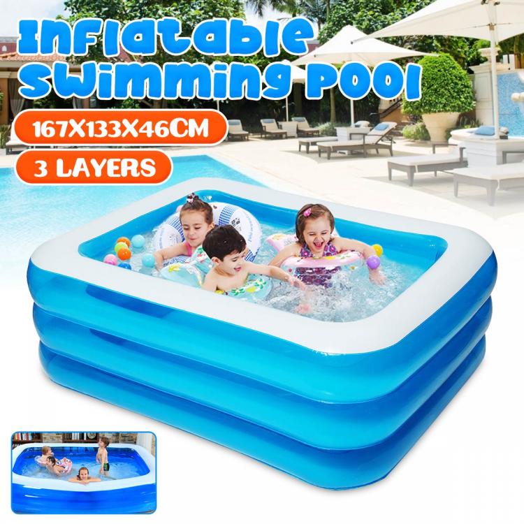 all in one place חצר וגינה 167CM Inflatable Swimming Pool 3Layers For Adults Kids Children Family Pool Bathing Tub Outdoor Indoor Large Swimming Pool