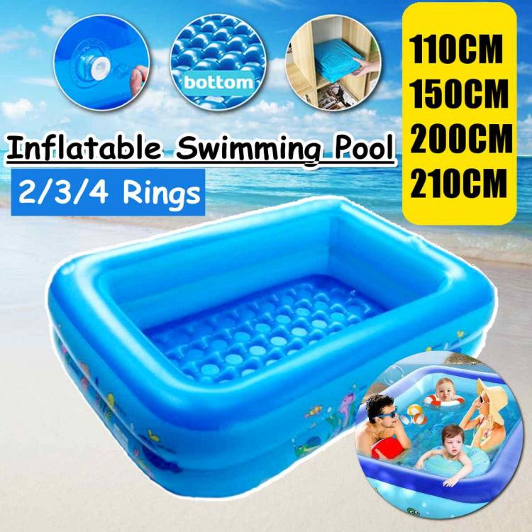 all in one place חצר וגינה Kids inflatable Pool High Quality Children's Home Use Paddling Pool Large Size Inflatable Square Swimming Pool for baby
