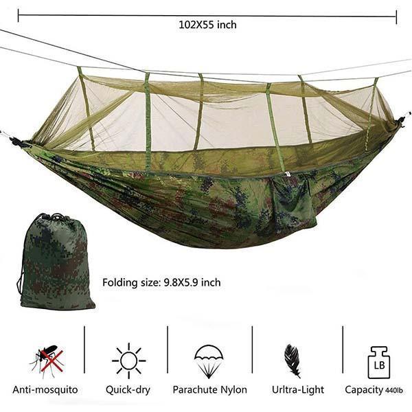 all in one place חצר וגינה Camping/garden Hammock with Mosquito Net Outdoor Furniture Portable Hanging Bed Strength Parachute Fabric Sleep Swing Dropship