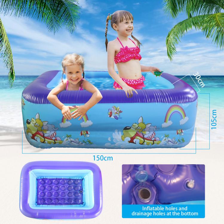 all in one place חצר וגינה Cartoon Inflatable PVC Swimming Pool Bath Tub for Kids Children Family Summer Outdoor Water Swimming Play Fun Center Toys