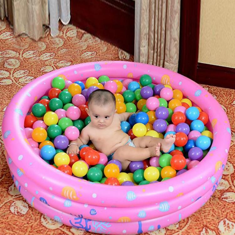 all in one place חצר וגינה 130x40cm Round Inflatable Baby Kids Summer Bathtub Swimming Pool Water Play Toy 3 Ring Fish Inflatable Swim Pools For Kids Baby