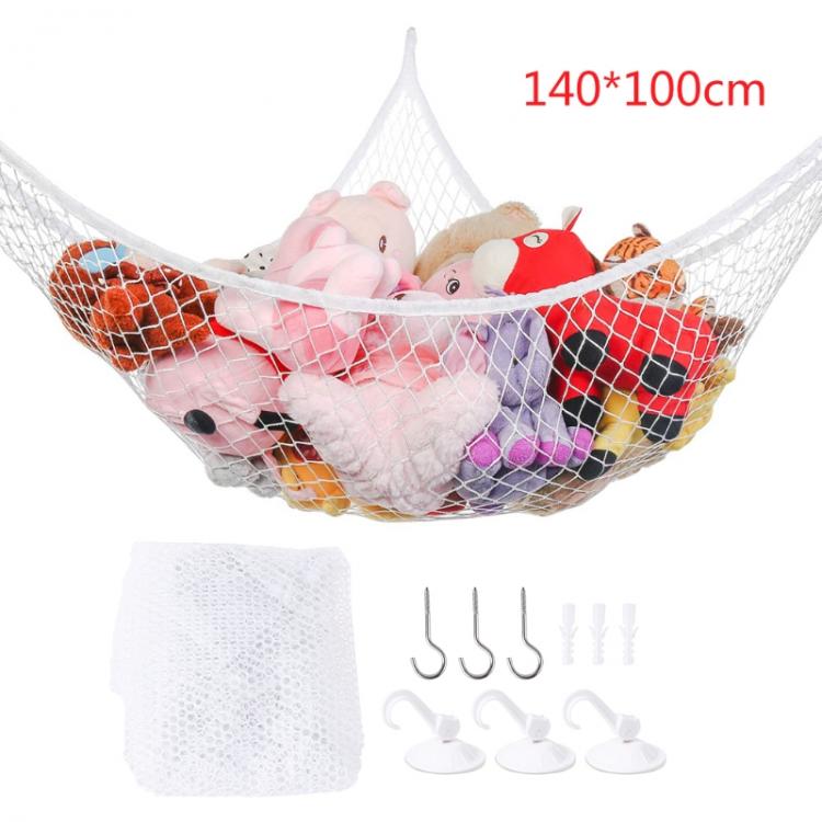 all in one place חצר וגינה Mesh Net Toy Hammock Corner Stuffed Animals Kids Baby Hanging Storage Organizer