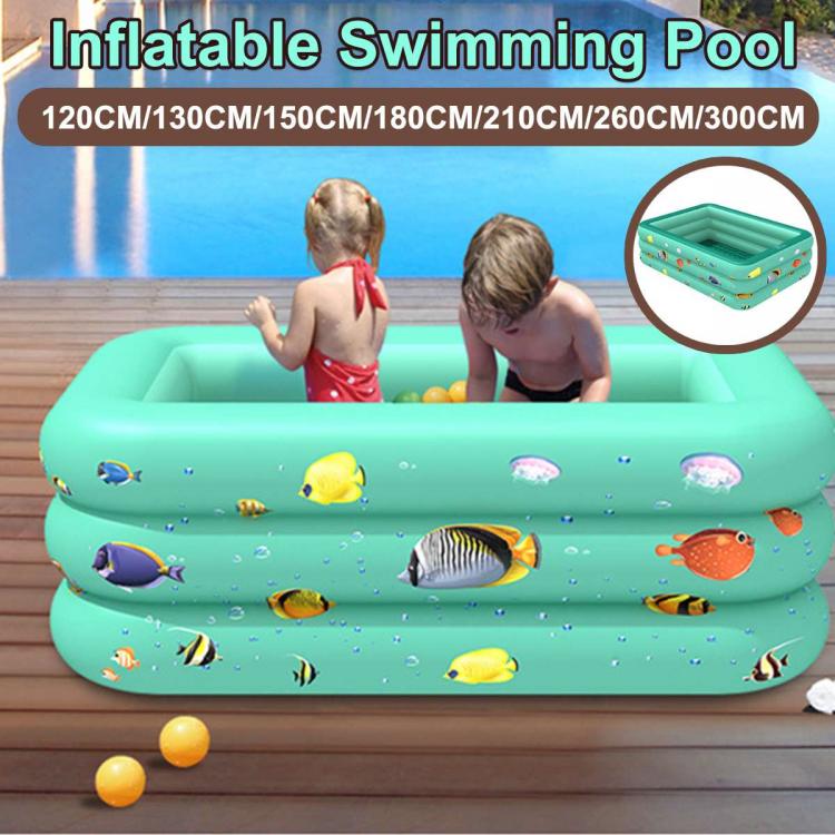 all in one place חצר וגינה 1.2m/1.3m/1.5m/1.8m/2.1m/2.6m/3m Inflatable Swimming Pool Square Kids Adults Bathing Tub Paddling Large Size Home Outdoor Indoor