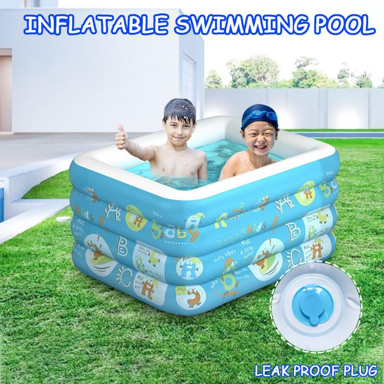 all in one place חצר וגינה 4Layers Children Inflatable Pool Bathing Tub Baby Kids Home Outdoor Large Paddling Swimming Pool Inflatable Square Swim Toys