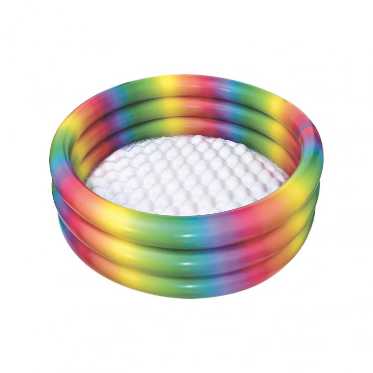 all in one place חצר וגינה Indoor Summer Rainbow Rings For Kids Game Home Family Garden Swimming Party Outdoor Fun Water Toys Thicken PVC Inflatable Pool