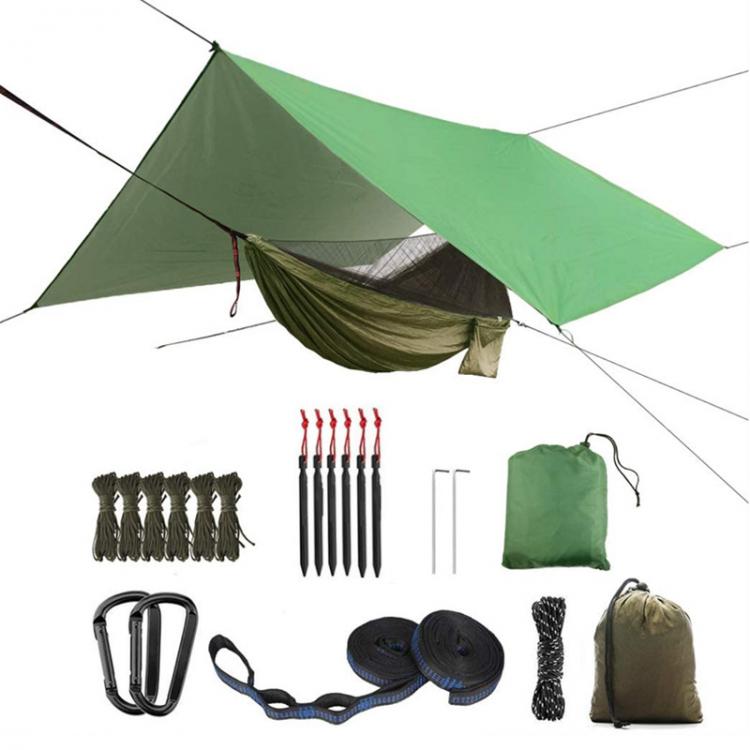 all in one place חצר וגינה Camping Hammock with Bug Net and Rainfly Tarp,118x118in Portable Waterproof and UV Protection Hammock Tent for Indoor, Outdoor