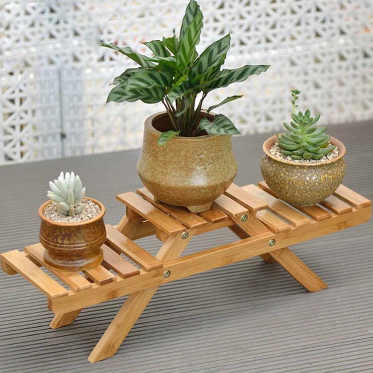 all in one place חצר וגינה Bamboo Plant Flower Shelf Stand Flower Pot Rack Holder Garden Living Room Table Planter Display Stand Home Decor Indoor Outdoor