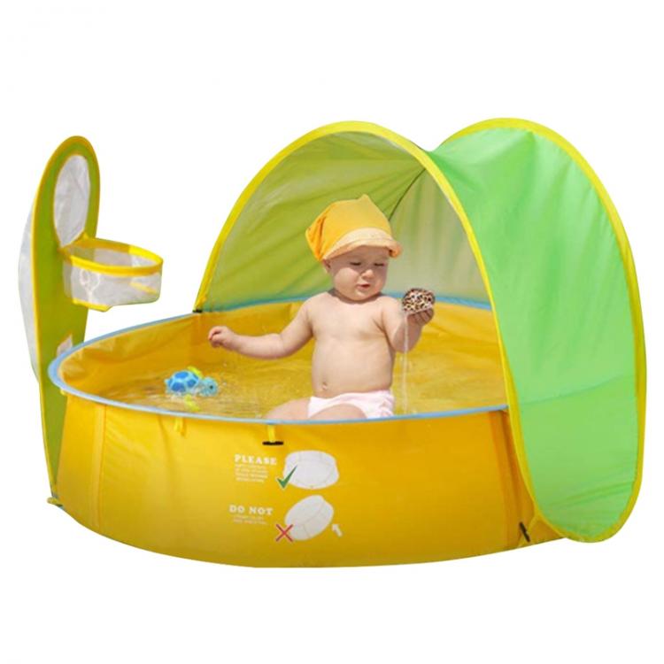 all in one place חצר וגינה Beach Pool Tent With UV Protection Sun Shade Canopy Basketball Hoop Baby Pools For Outside