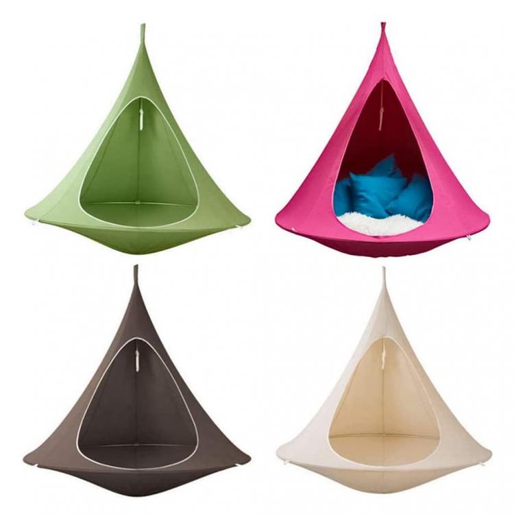 all in one place חצר וגינה Hot Outdoor camping waterproof leisure hanging sofa tent for many people Butterfly swing hammock hanging chair patio furniture