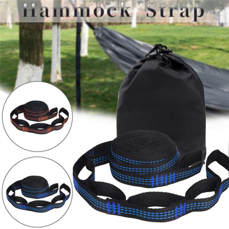 all in one place חצר וגינה 2PCS 2M Hammock Straps Polyester Straps 5 Ring High Load-Bearing Barbed Outdoor Camping Hammock Swing Strap Rope