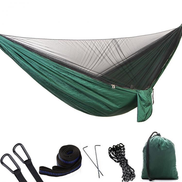 all in one place חצר וגינה hammock tent Automatic Quick Open Anti-mosquito Hanging Bed Outdoor Single and Double Parachute Hanging Bed with Mosquito Nets