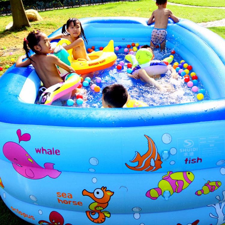 all in one place חצר וגינה Kids Inflatable Pool High Quality Children's Home Use Paddling Pool Large Size Inflatable Square Swimming Pool For Baby