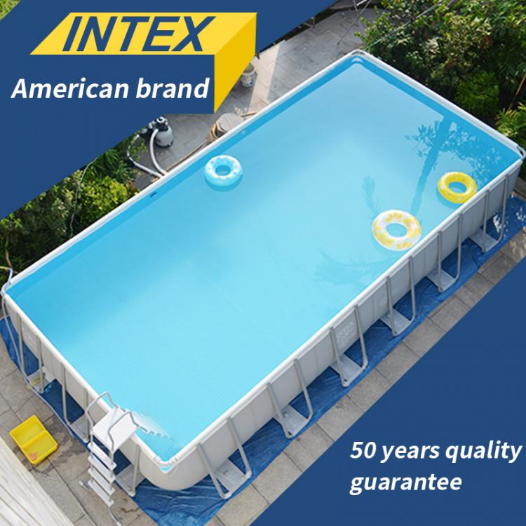 all in one place חצר וגינה INTEX Family Bracket Swimming Pool Thickening Children's Home Large Pools Adult Removable Pool Baby Play Fish Pond Commercial