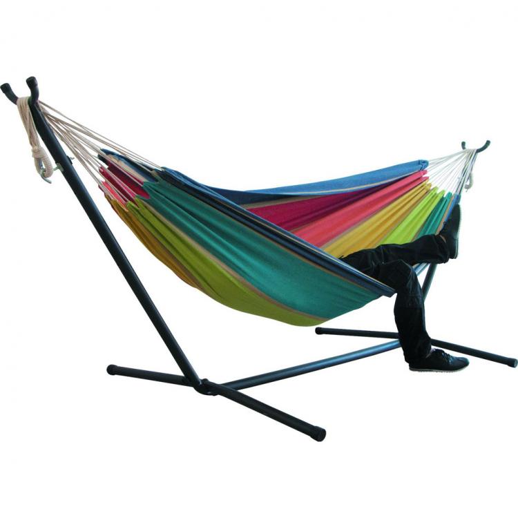 all in one place חצר וגינה 200*150cm Two-person Hammock Camping Thicken Swinging Chair Outdoor Hanging Bed Canvas Rocking Chair Not With Hammock Stand