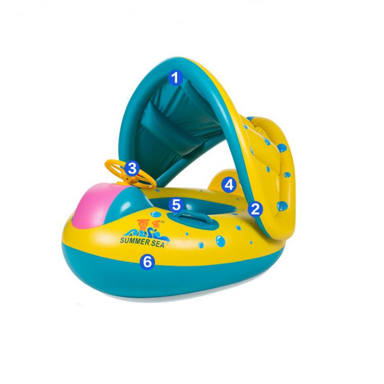 all in one place חצר וגינה Safe Inflatable Baby Swimming Ring Pool PVC Baby Infant Swimming Float Adjustable Sunshade Seat Swimming Pool Brinquedos 2018
