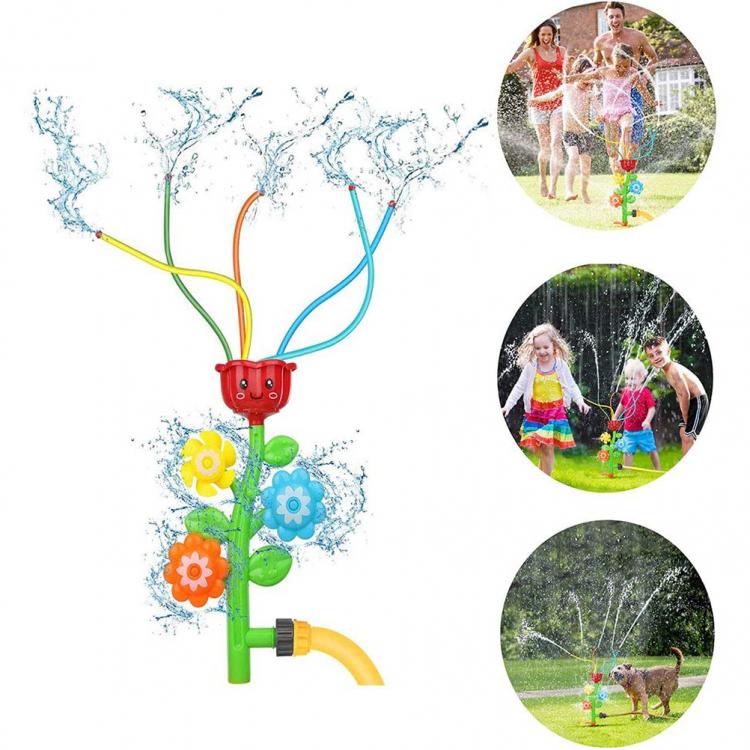 all in one place חצר וגינה Outdoor Water Spray Sprinkler Toys For Kids Summer Splash Flower Spray Toy Lawn Backyard Yard Games Shower Toys