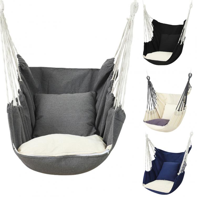 all in one place חצר וגינה Outdoor Hammock Garden Patio White Cotton Portable Dormitory Swing Chair Hanging Bed Swing Chair Bed Cotton Indoor Hanging Chair