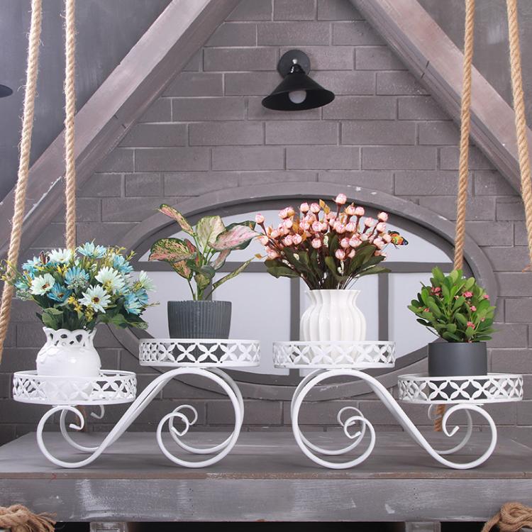 all in one place חצר וגינה Simple Flower Stand Balcony Iron Flower Rack For Outdoor And Indoor Metal Holder Garden Patio Shelves For Plant Flower Pot Rack