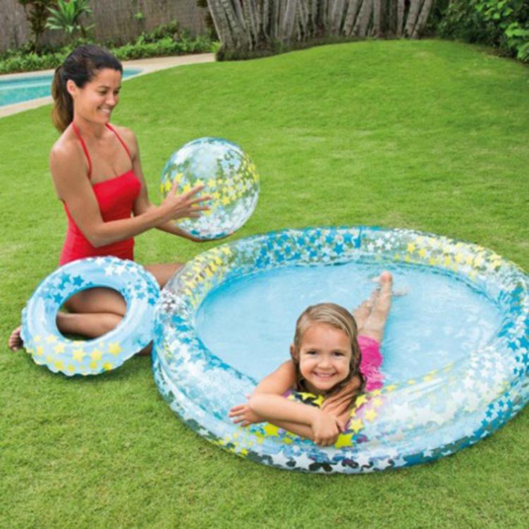 all in one place חצר וגינה PVC baby Inflatable star fish swimming pool ball Drain hole kids swim pool children bathtub portable swimming pool accessories