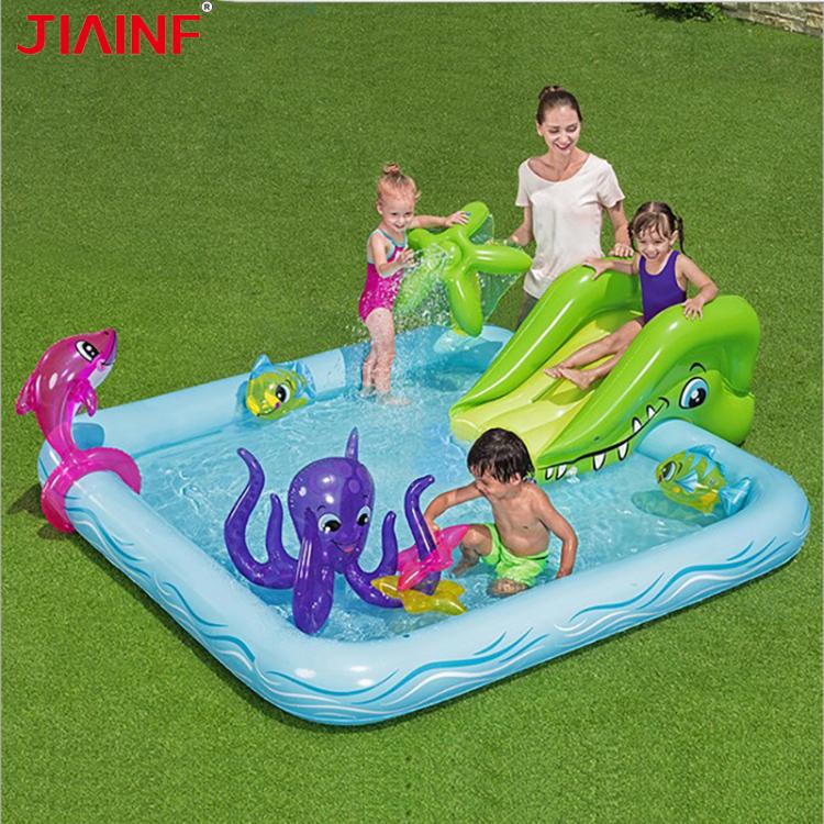 all in one place חצר וגינה Ocean World Inflatable Swimming Pool Water Slide Paddling Pool Octopus Summer Outdoor Party Fun Lawn Removable Bathtub Accessory