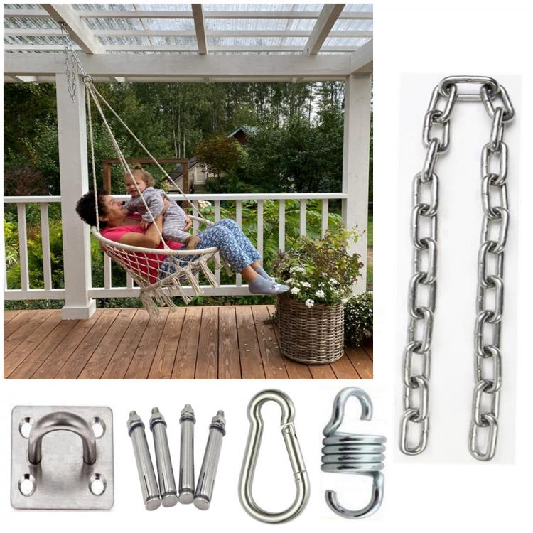 all in one place חצר וגינה Hammock Chair Hanger Swing Hanging Hardware Kits,Hanging Chain Swing Chair Hanger for Indoor, Outdoor, Home, Patio, Yard