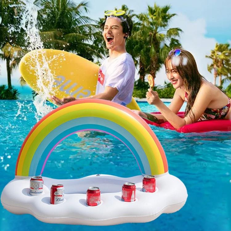 all in one place חצר וגינה 1Set Swimming Pool Drink Holder Interactive Water Playing Floating Bar Table G2AE