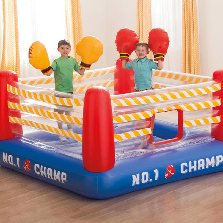 all in one place חצר וגינה Hot sell Family children's inflatable indoor trampoline household small jumping bed game house castle fist naughty castle toy
