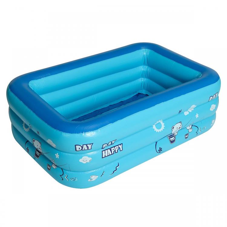 all in one place חצר וגינה 150/130/120cm 2/3Layers Children Inflatable Pool Bathing Tub Baby Kid Home Outdoor Large Inflatable Square Swimming Pool