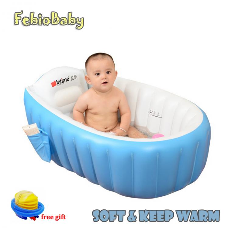 all in one place חצר וגינה Portable bathtub inflatable bath tub Child tub Cushion Warm winner keep warm folding Portable bathtub With Air Pump Free Gift