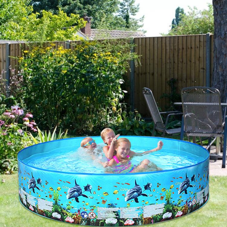 all in one place חצר וגינה Marine Pattern Family Swimming Pools Outdoor Backyard Foldable Kids Water Pool Swimming Portable Outdoor Elements
