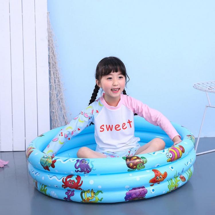 all in one place חצר וגינה Baby Infants Inflatable Round Swimming Pool Cute Cartoon Animal Patterns Print Kids Safety Swim Pool for Toddler Summer Use