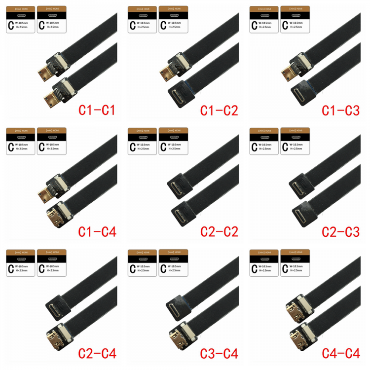 all in one place אביזרים FPC HDMI-compatible  MINI HDMI cable 90 Degree UP Down  Angle adapter For Raspberry Pi DJI UAV PTZ SLR Camera TV/Projector