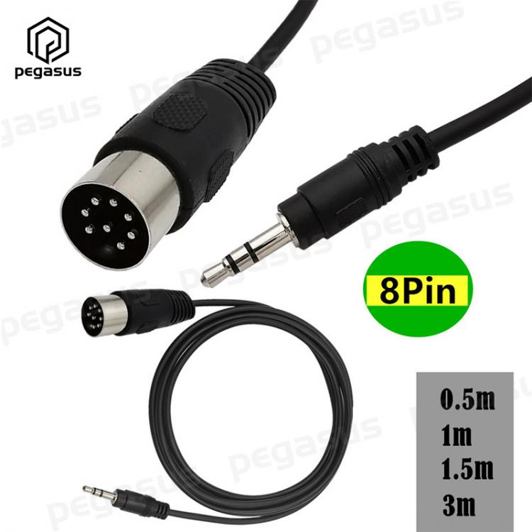 all in one place אביזרים MIDI 8 Pin Din Male Plug to 3.5mm Male Adapter Cable For Musical Instrument Audio Equipment