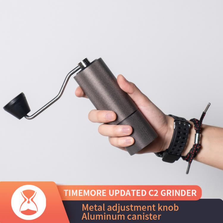 all in one place כלי מטבח ובישול Timemore upgrade Chestnut  C2 High quality Aluminum Manual Coffee grinder Stainless steel Burr grinder  Mini Coffee milling