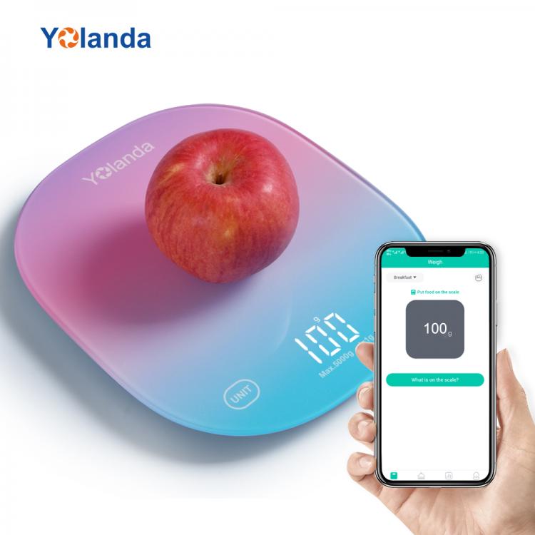 all in one place כלי מטבח ובישול Yolanda 5kg Smart Kitchen Scale Bluetooth APP Electronic Scales Digital Food Weight Balance Measuring Tool Nutrition Analysis