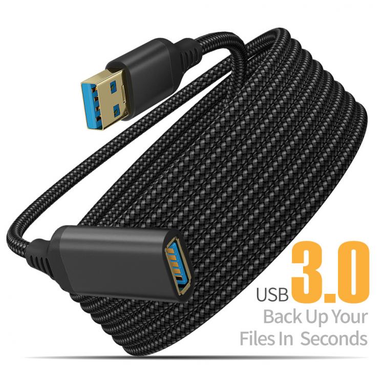 all in one place אביזרים Nylon Braided USB Extension Cable Male to Female USB 3.0 High-Speed Transmission Data Cable ForComputer Hard Disk Camera Printer