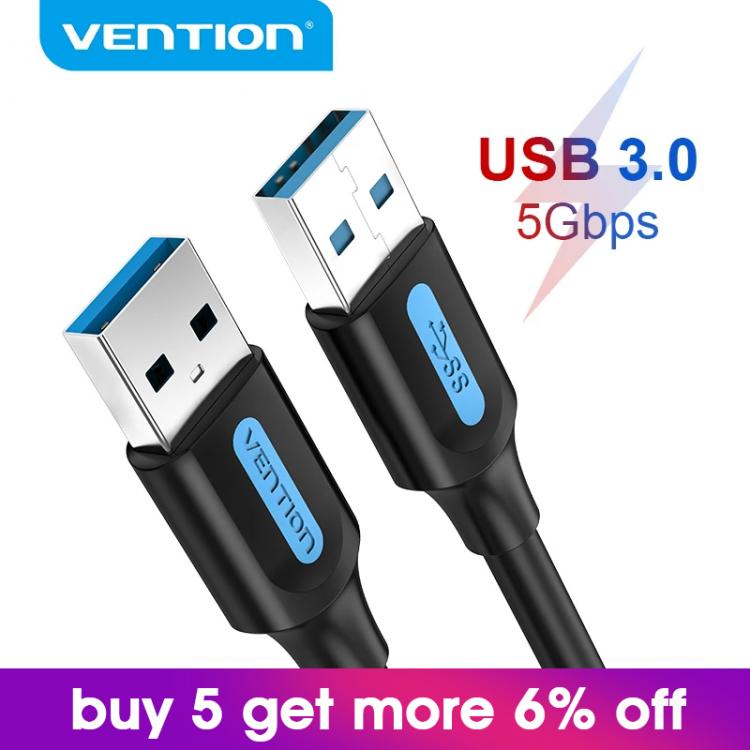 all in one place אביזרים Vention USB to USB Extension Cable Male to Male 3.0 2.0 USB Extender Cord for Hard Drive TV Box Laptop USB 3.0 Cable Extension